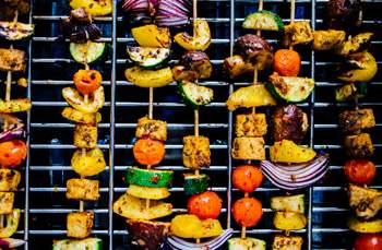 Spicy Grilled Tofu Skewers